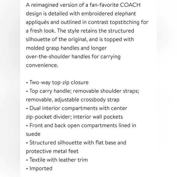 COACH Rogue 25 Elephant Applique Bag - Picture 15 of 16